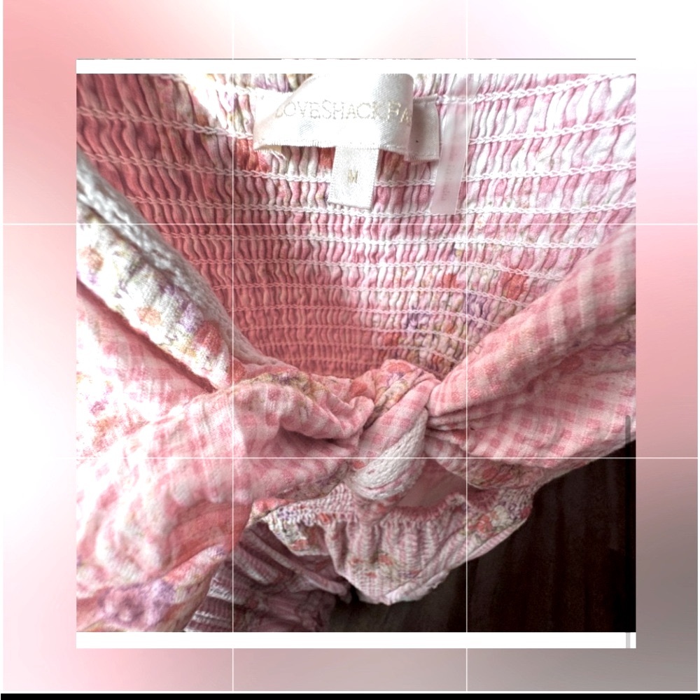 Like New!LoveShackFancy Rare & Desirable Fancy Pink Floral Midi Dress Adorable!🌸 - Picture 3 of 3